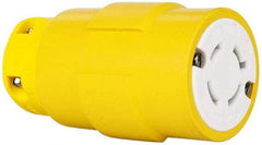 Value Collection - 480 VAC, 20 Amp, L16-20 NEMA, Straight, Ungrounded, Industrial Grade Connector - 3 Pole, 4 Wire, 3 Phase, Rubber, Yellow - Americas Industrial Supply