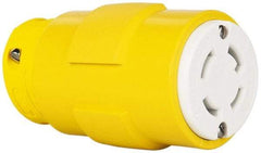 Value Collection - 250 VAC, 30 Amp, L15-30 NEMA, Straight, Ungrounded, Industrial Grade Connector - 3 Pole, 4 Wire, 1 Phase, Rubber, Yellow - Americas Industrial Supply