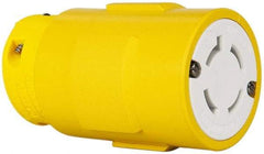 Value Collection - 600 VAC, 30 Amp, L17-30 NEMA, Straight, Ungrounded, Industrial Grade Connector - 3 Pole, 4 Wire, Rubber, Yellow - Americas Industrial Supply