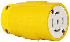 Value Collection - 347/600 VAC, 30 Amp, L23-30 NEMA, Straight, Ungrounded, Industrial Grade Connector - 4 Pole, 5 Wire, 3 Phase, Rubber, Yellow - Americas Industrial Supply