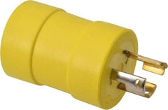 Woodhead Electrical - 1 Outlet, 125 VAC, 15 Amp, Yellow, Single Outlet Adapter - 5-15R, L5-15 NEMA Configuration, CSA Certified, CSA File LR6837, UL File E10176, UL Listed - Americas Industrial Supply