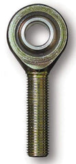 Alinabal - 7/16" ID, 1-1/8" Max OD, 3,800 Lb Max Static Cap, Spherical Rod End - 7/16-20 LH, 5/8" Shank Diam, 1-3/8" Shank Length, Steel with Molded Nyloy Raceway - Americas Industrial Supply