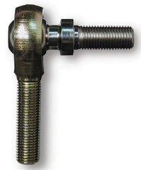 Alinabal - 7/16" ID, 1-1/8" Max OD, 3,800 Lb Max Static Cap, Spherical Rod End - 7/16-20 RH, 5/8" Shank Diam, 1-3/8" Shank Length, Steel with Steel Raceway - Americas Industrial Supply