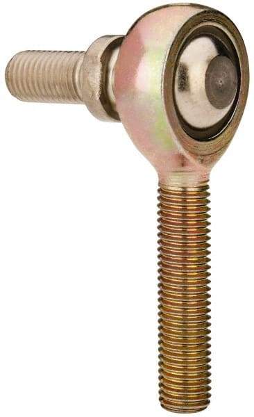 Alinabal - 5/16" ID, 7/8" Max OD, 2,800 Lb Max Static Cap, Spherical Rod End - 5/16-24 LH, 0.437" Shank Diam, 1-1/4" Shank Length, Steel with Molded Nyloy Raceway - Americas Industrial Supply