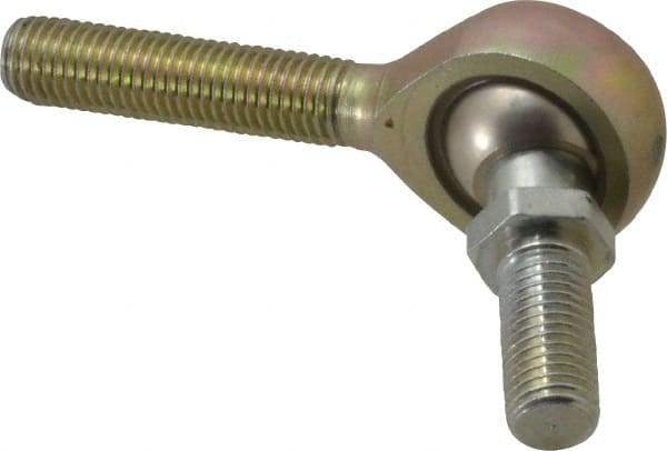 Alinabal - 5/16" ID, 7/8" Max OD, 2,800 Lb Max Static Cap, Spherical Rod End - 5/16-24 RH, 0.437" Shank Diam, 1-1/4" Shank Length, Steel with Molded Nyloy Raceway - Americas Industrial Supply