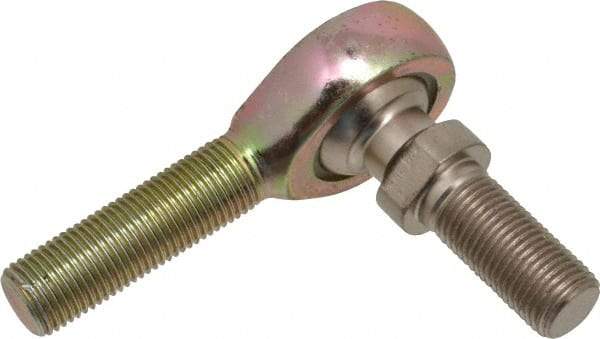 Alinabal - 1/2" ID, 1-5/16" Max OD, 6,400 Lb Max Static Cap, Spherical Rod End - 1/2-20 RH, 3/4" Shank Diam, 1-1/2" Shank Length, Steel with Molded Nyloy Raceway - Americas Industrial Supply