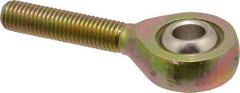 Alinabal - 1/4" ID, 3/4" Max OD, 1,650 Lb Max Static Cap, Spherical Rod End - 1/4-28 RH, 3/8" Shank Diam, 1" Shank Length, Steel with Molded Nyloy Raceway - Americas Industrial Supply