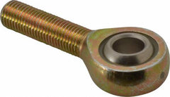 Alinabal - 7/16" ID, 1-1/8" Max OD, 3,750 Lb Max Static Cap, Spherical Rod End - 7/16-20 RH, 5/8" Shank Diam, 1-3/8" Shank Length, Steel with Molded Nyloy Raceway - Americas Industrial Supply