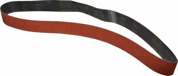 3M - 2" Wide x 60" OAL, 36 Grit, Ceramic Abrasive Belt - Ceramic, Very Coarse, Coated, YF Weighted Cloth Backing, Wet/Dry, Series 777F - Americas Industrial Supply
