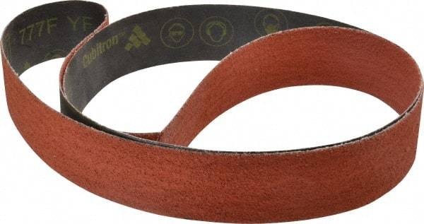 3M - 2" Wide x 72" OAL, 36 Grit, Ceramic Abrasive Belt - Ceramic, Very Coarse, Coated, YF Weighted Cloth Backing, Wet/Dry, Series 777F - Americas Industrial Supply