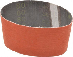 3M - 3-1/2" Wide x 15-1/2" OAL, 80 Grit, Ceramic Abrasive Belt - Ceramic, Medium, Coated, YF Weighted Cloth Backing, Wet/Dry, Series 777F - Americas Industrial Supply