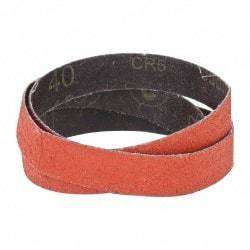 3M - 1" Wide x 42" OAL, 40 Grit, Ceramic Abrasive Belt - Ceramic, Coarse, Coated, YF Weighted Cloth Backing, Wet/Dry, Series 777F - Americas Industrial Supply