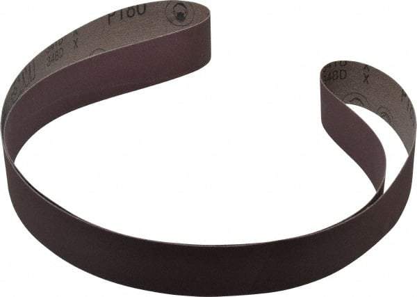 3M - 1-1/2" Wide x 60" OAL, 180 Grit, Aluminum Oxide Abrasive Belt - Aluminum Oxide, Very Fine, Coated, X Weighted Cloth Backing, Series 341D - Americas Industrial Supply