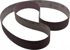 3M - 2" Wide x 72" OAL, 80 Grit, Aluminum Oxide Abrasive Belt - Aluminum Oxide, Medium, Coated, X Weighted Cloth Backing, Series 241D - Americas Industrial Supply