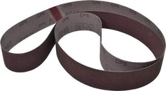 3M - 2" Wide x 72" OAL, 240 Grit, Aluminum Oxide Abrasive Belt - Aluminum Oxide, Very Fine, Coated, X Weighted Cloth Backing, Series 241D - Americas Industrial Supply