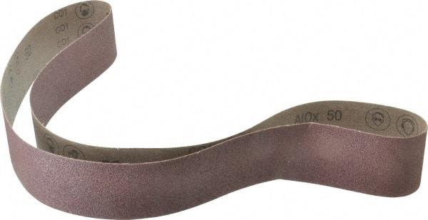 3M - 2-1/2" Wide x 60" OAL, 50 Grit, Aluminum Oxide Abrasive Belt - Aluminum Oxide, Coarse, Coated, X Weighted Cloth Backing, Series 341D - Americas Industrial Supply