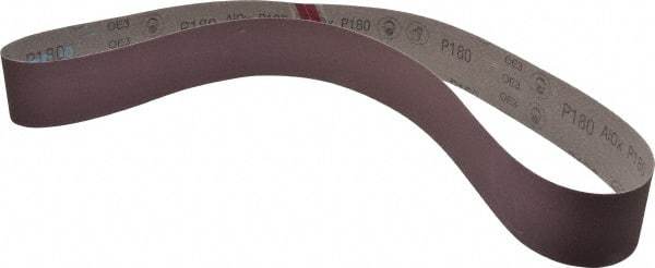 3M - 2-1/2" Wide x 60" OAL, 180 Grit, Aluminum Oxide Abrasive Belt - Aluminum Oxide, Very Fine, Coated, X Weighted Cloth Backing, Series 341D - Americas Industrial Supply