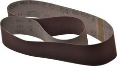 3M - 2-1/2" Wide x 60" OAL, 240 Grit, Aluminum Oxide Abrasive Belt - Aluminum Oxide, Very Fine, Coated, X Weighted Cloth Backing, Series 341D - Americas Industrial Supply