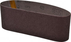 3M - 4" Wide x 24" OAL, 40 Grit, Aluminum Oxide Abrasive Belt - Aluminum Oxide, Coarse, Coated, X Weighted Cloth Backing, Series 341D - Americas Industrial Supply