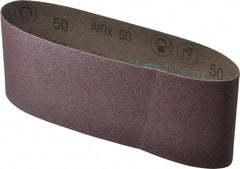 3M - 4" Wide x 24" OAL, 50 Grit, Aluminum Oxide Abrasive Belt - Aluminum Oxide, Coarse, Coated, X Weighted Cloth Backing, Series 341D - Americas Industrial Supply