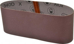 3M - 4" Wide x 24" OAL, 120 Grit, Aluminum Oxide Abrasive Belt - Aluminum Oxide, Fine, Coated, X Weighted Cloth Backing, Series 240D - Americas Industrial Supply