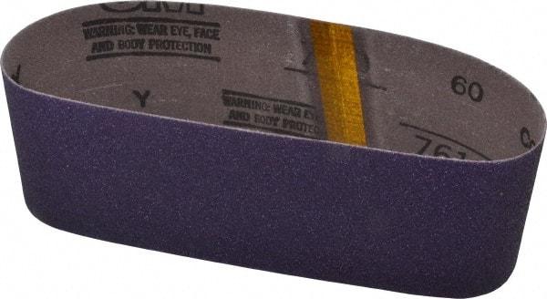 3M - 3" Wide x 21" OAL, 60 Grit, Ceramic Abrasive Belt - Ceramic, Medium, Coated, Y Weighted Cloth Backing, Series 761D - Americas Industrial Supply