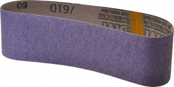 3M - 3" Wide x 24" OAL, 50 Grit, Ceramic Abrasive Belt - Ceramic, Coarse, Coated, Y Weighted Cloth Backing, Series 761D - Americas Industrial Supply
