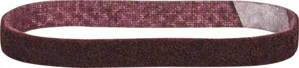 3M - 3/4" Wide x 18" OAL, Aluminum Oxide Abrasive Belt - Aluminum Oxide, Medium, Nonwoven, Series SC-BS - Americas Industrial Supply