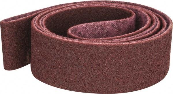 3M - 3" Wide x 132" OAL, Aluminum Oxide Abrasive Belt - Aluminum Oxide, Medium, Nonwoven, Series SC-BS - Americas Industrial Supply