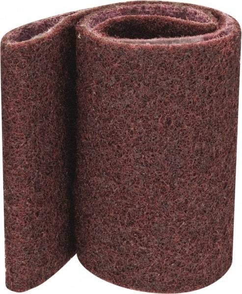 3M - 4" Wide x 24" OAL, Aluminum Oxide Abrasive Belt - Aluminum Oxide, Medium, Nonwoven, Series SC-BS - Americas Industrial Supply