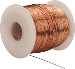 Made in USA - 24 Gage, 0.0201" Diameter x 793' Long, Bare, Copper Bus Bar Wire - Pure Copper (ASTM B3) - Americas Industrial Supply