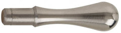 Gibraltar - 1/4" Press Fit Stem, Fixed Handwheel & Machine Handle - Carbon Steel Bulb Shape Handle, 7/16" Long Carbon Steel Stem, 1-23/32" OAL - Americas Industrial Supply