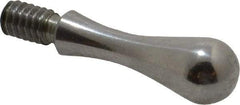 Gibraltar - 1/4-20 Threaded Stem, Fixed Handwheel & Machine Handle - Carbon Steel Bulb Shape Handle, 7/16" Long Carbon Steel Stem, 1-23/32" OAL - Americas Industrial Supply