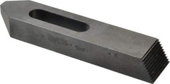 Jergens - 3/4" Stud, Low Carbon Steel, Plain Strap Clamp - 2-1/4" Travel, 8" OAL x 1-3/4" Wide x 1-1/8" High, Black Oxide Finish, Tapered Nose - Americas Industrial Supply