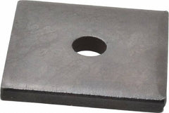 Gibraltar - 3/8" Bolt, 2" Square, Black Oxide Finish, Case Hardened Steel Square Flat Washer - 7/16" ID, 1/4" Thick - Americas Industrial Supply