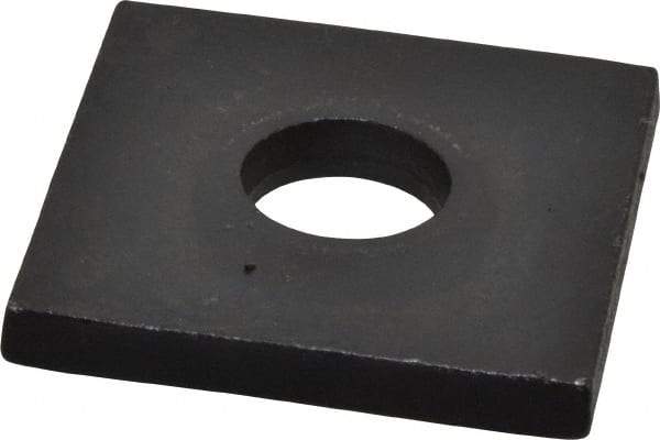 Gibraltar - 5/8" Bolt, 2" Square, Black Oxide Finish, Steel Square Flat Washer - 11/16" ID, 1/4" Thick - Americas Industrial Supply