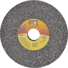 Norton - 7" Diam x 1-1/4" Hole x 1/2" Thick, I Hardness, 46 Grit Surface Grinding Wheel - Aluminum Oxide, Type 1, Coarse Grade, 3,600 Max RPM, Vitrified Bond, No Recess - Americas Industrial Supply