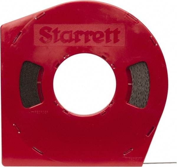 Starrett - 1/4" x 100' x 0.025" Carbon Steel Band Saw Blade Coil Stock - 18 TPI, Toothed Edge, Straight Form, Wavy Set, Flexible Back, No Rake Angle, Constant Pitch, Contour Cutting - Americas Industrial Supply