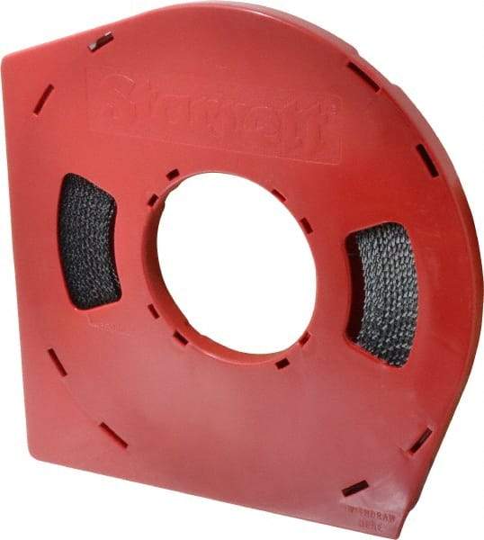 Starrett - 3/8" x 100' x 0.025" Carbon Steel Band Saw Blade Coil Stock - 8 TPI, Toothed Edge, Straight Form, Raker Set, Flexible Back, No Rake Angle, Constant Pitch, Contour Cutting - Americas Industrial Supply