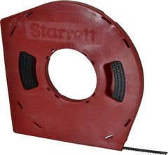Starrett - 3/8" x 100' x 0.025" Carbon Steel Band Saw Blade Coil Stock - 6 TPI, Toothed Edge, Straight Form, Raker Set, Flexible Back, No Rake Angle, Constant Pitch, Contour Cutting - Americas Industrial Supply