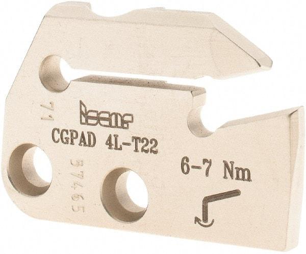 Iscar - Left Hand Cut, 5mm Insert Width, Cutoff & Grooving Support Blade for Indexables - 22mm Max Depth of Cut, 5.2mm Head Projection - Americas Industrial Supply