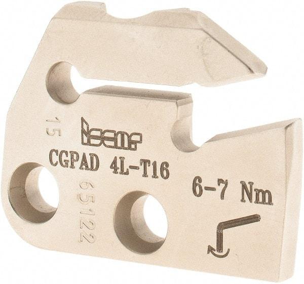 Iscar - Left Hand Cut, 5mm Insert Width, Cutoff & Grooving Support Blade for Indexables - 16mm Max Depth of Cut, 5.2mm Head Projection - Americas Industrial Supply