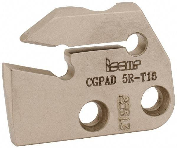 Iscar - Right Hand Cut, 6.4mm Insert Width, Cutoff & Grooving Support Blade for Indexables - 16mm Max Depth of Cut, 5.2mm Head Projection - Americas Industrial Supply