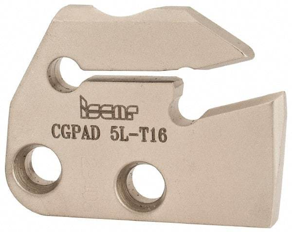 Iscar - Left Hand Cut, 6.4mm Insert Width, Cutoff & Grooving Support Blade for Indexables - 16mm Max Depth of Cut, 5.2mm Head Projection - Americas Industrial Supply