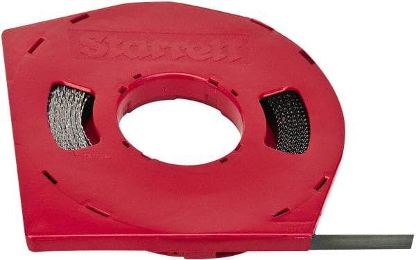 Starrett - 1/2" x 100' x 0.025" Carbon Steel Band Saw Blade Coil Stock - 24 TPI, Toothed Edge, Straight Form, Wavy Set, Flexible Back, No Rake Angle, Constant Pitch, Contour Cutting - Americas Industrial Supply