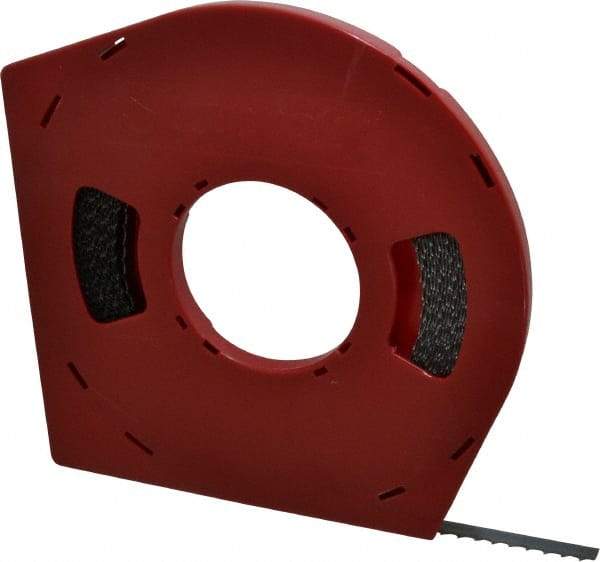 Starrett - 1/2" x 100' x 0.025" Carbon Steel Band Saw Blade Coil Stock - 3 TPI, Toothed Edge, Hook Form, Raker Set, Flexible Back, Positive Angle, Constant Pitch, Contour Cutting - Americas Industrial Supply