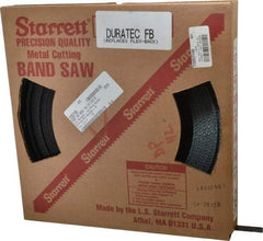 Starrett - 5/8" x 100' x 0.032" Carbon Steel Band Saw Blade Coil Stock - 14 TPI, Toothed Edge, Straight Form, Raker Set, Flexible Back, No Rake Angle, Constant Pitch, Contour Cutting - Americas Industrial Supply