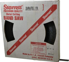 Starrett - 3/4" x 100' x 0.032" Carbon Steel Band Saw Blade Coil Stock - 4 TPI, Toothed Edge, Hook Form, Raker Set, Flexible Back, Positive Angle, Constant Pitch, Contour Cutting - Americas Industrial Supply