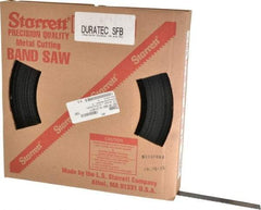 Starrett - 3/4" x 100' x 0.032" Carbon Steel Band Saw Blade Coil Stock - 8 TPI, Toothed Edge, Straight Form, Raker Set, Flexible Back, No Rake Angle, Constant Pitch, Contour Cutting - Americas Industrial Supply