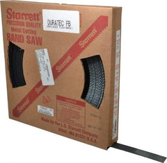 Starrett - 1" x 100' x 0.035" Carbon Steel Band Saw Blade Coil Stock - 10 TPI, Toothed Edge, Straight Form, Raker Set, Flexible Back, No Rake Angle, Constant Pitch, Contour Cutting - Americas Industrial Supply